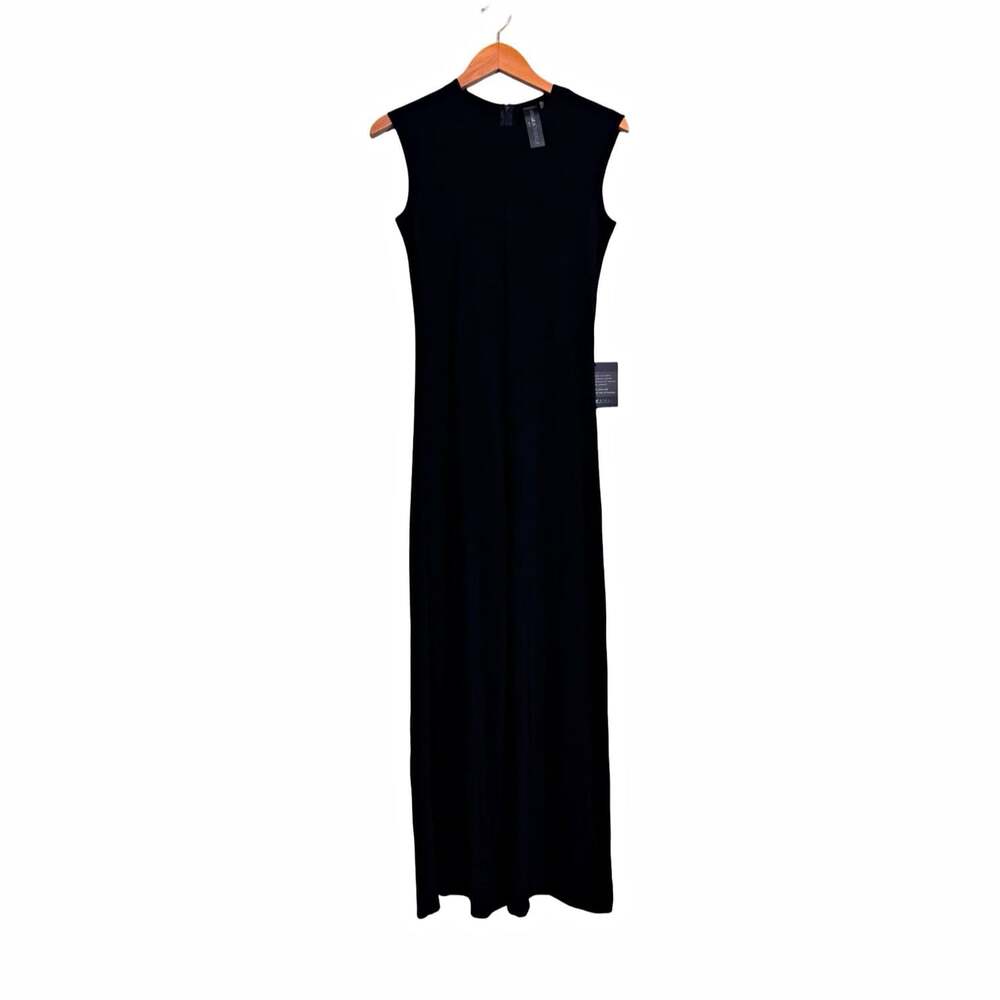 Norma Kamali Black Sleeveless Wide-Leg Stretch Jersey Zip Jumpsuit KKHL1304BLK